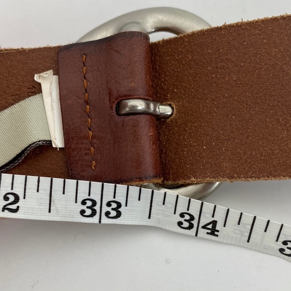 Fossil Leather Links Brown Multi Color Belt M - Picture 7 of 8